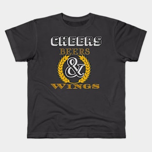 Beers and Wings Kids T-Shirt